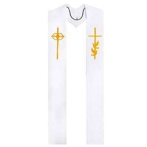 7933 Wedding Stoles With Dove Embroidery 110"